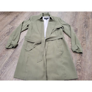 Banana Republic Sage Green Belted Trench Coat